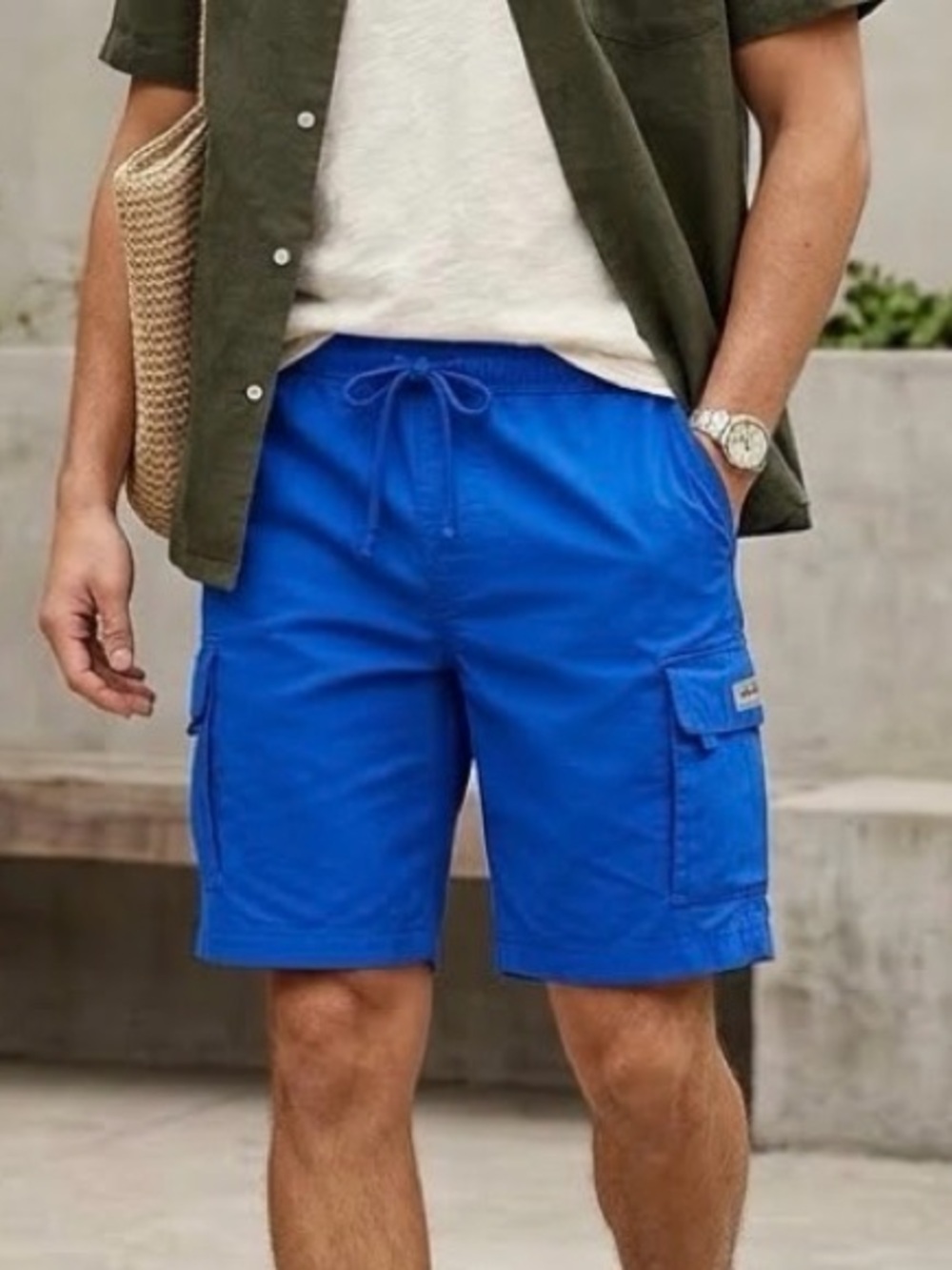 Men’s Wrangler Relaxed Fit Shorts. Withdraw String Blue Casual Pool XL. 1056